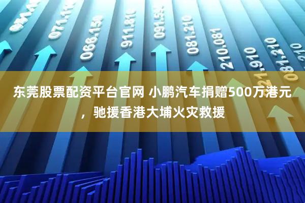 东莞股票配资平台官网 小鹏汽车捐赠500万港元，驰援香港大埔火灾救援