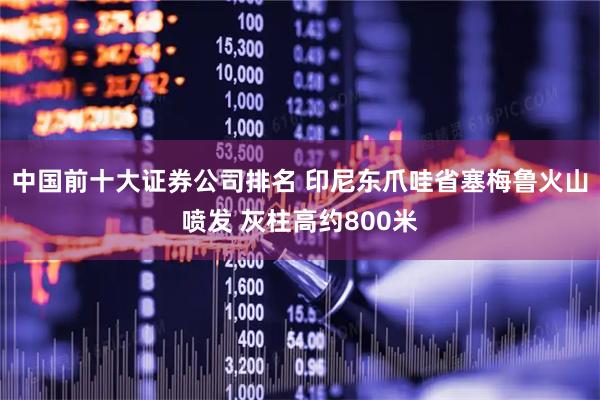 中国前十大证券公司排名 印尼东爪哇省塞梅鲁火山喷发 灰柱高约800米